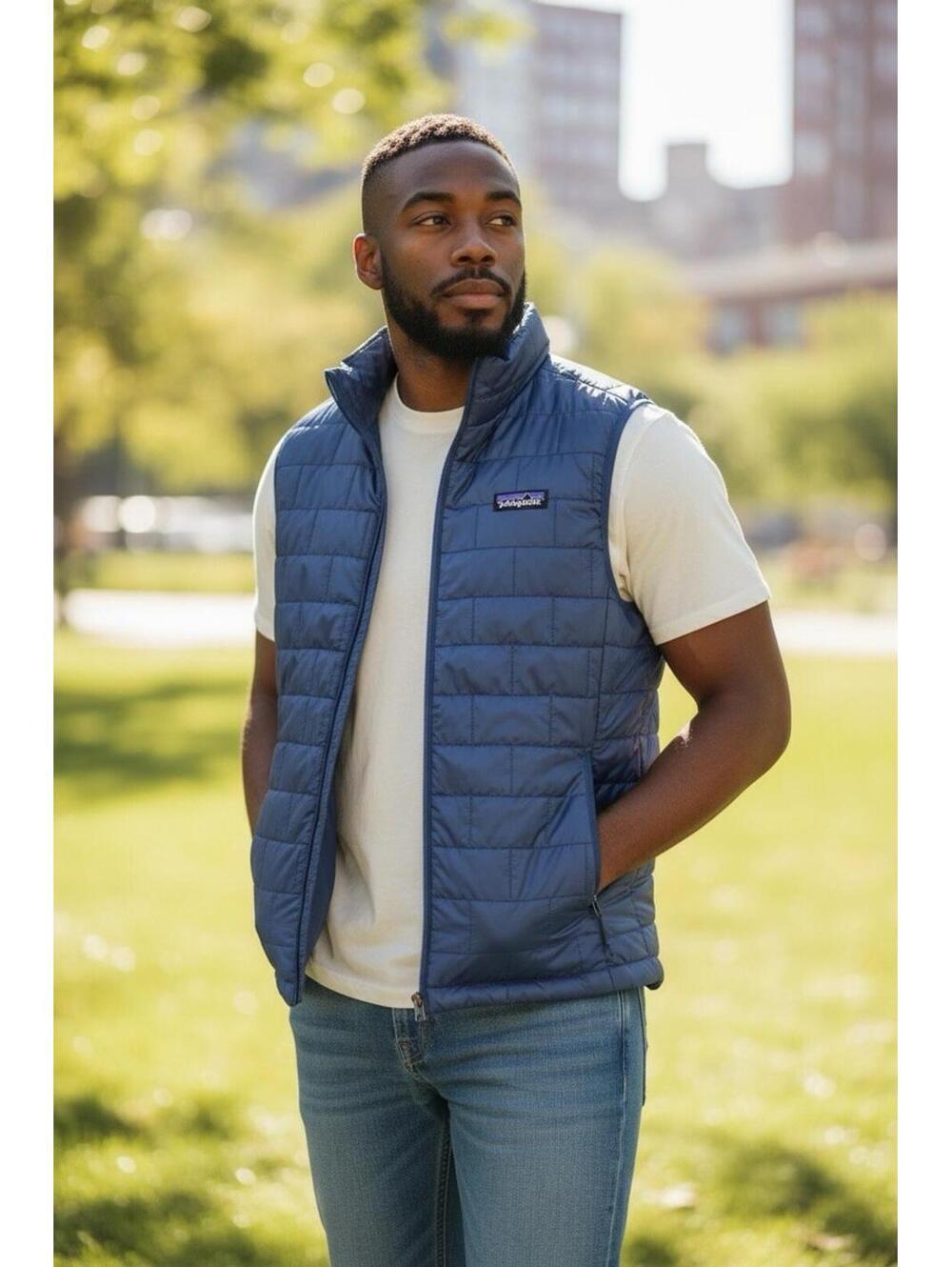 $189 Patagonia Nano Puff Vest Clement Blue Men's Size medium 84243